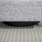 Poltrona girevole accent chair in ciniglia bianco+nero da 31,5" con struttura in legno massello
