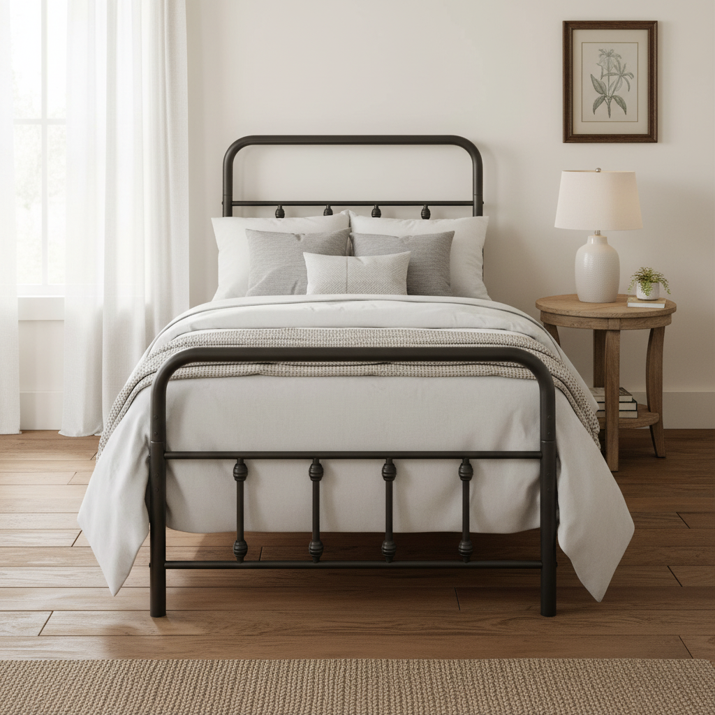 Struttura letto con testiera matrimoniale/queen/king con spazio sotto il letto