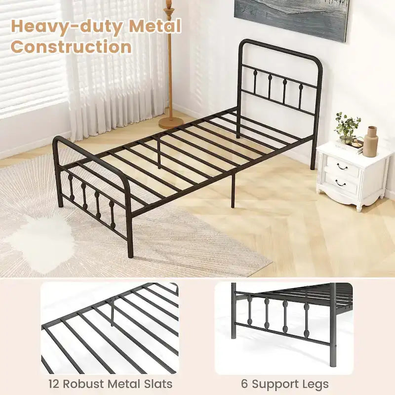 Struttura letto con testiera matrimoniale/queen/king con spazio sotto il letto