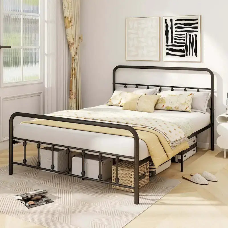 Struttura letto con testiera matrimoniale/queen/king con spazio sotto il letto