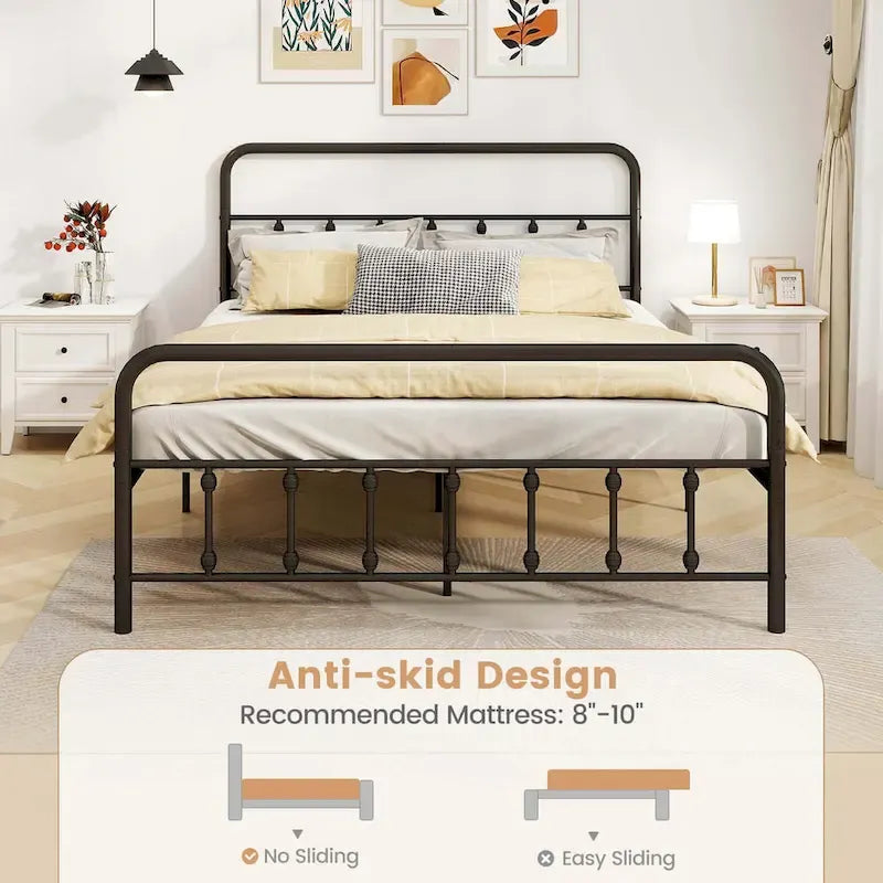 Struttura letto con testiera matrimoniale/queen/king con spazio sotto il letto