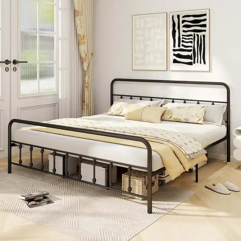 Struttura letto con testiera matrimoniale/queen/king con spazio sotto il letto