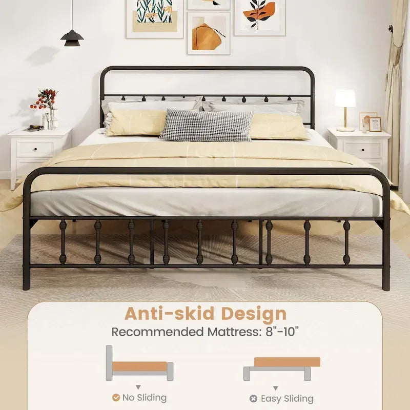 Struttura letto con testiera matrimoniale/queen/king con spazio sotto il letto