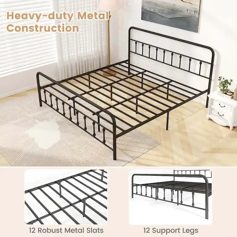 Struttura letto con testiera matrimoniale/queen/king con spazio sotto il letto