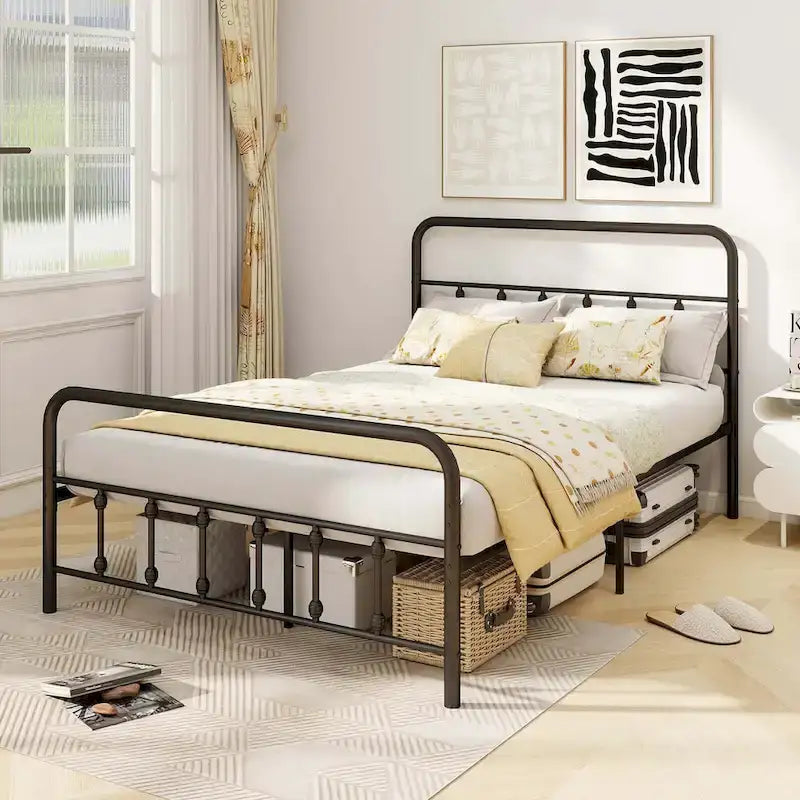 Struttura letto con testiera matrimoniale/queen/king con spazio sotto il letto