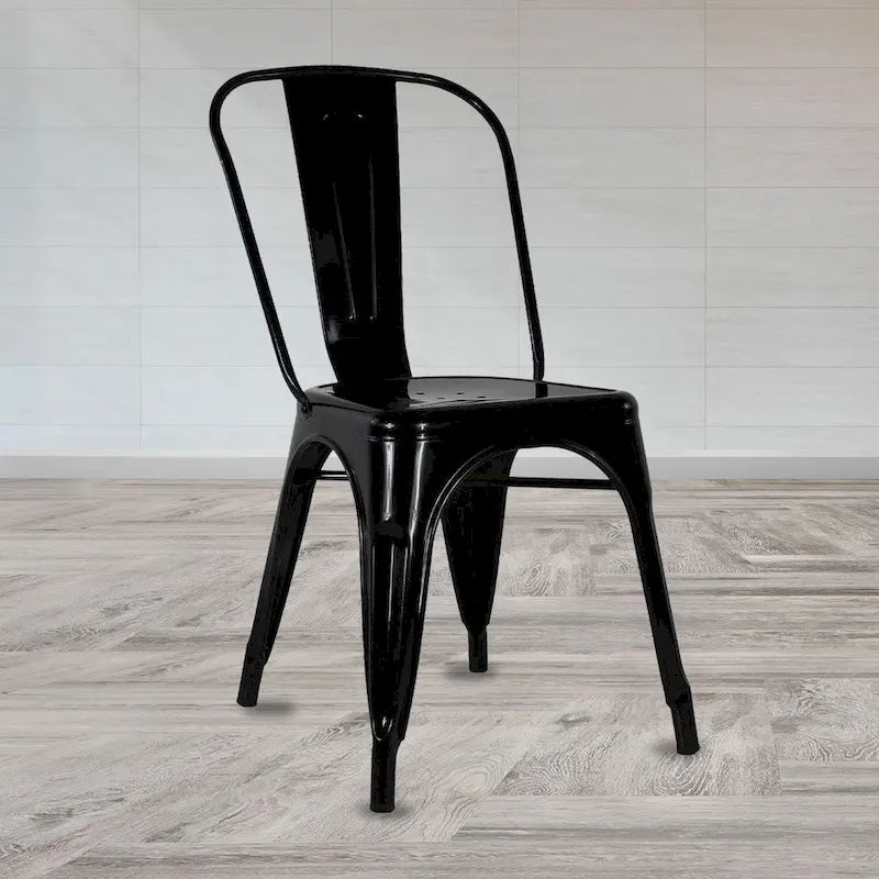 Sedia senza braccioli stile caffè ristorante industriale OFFERTA ALL'INGROSSO (Set da 10)