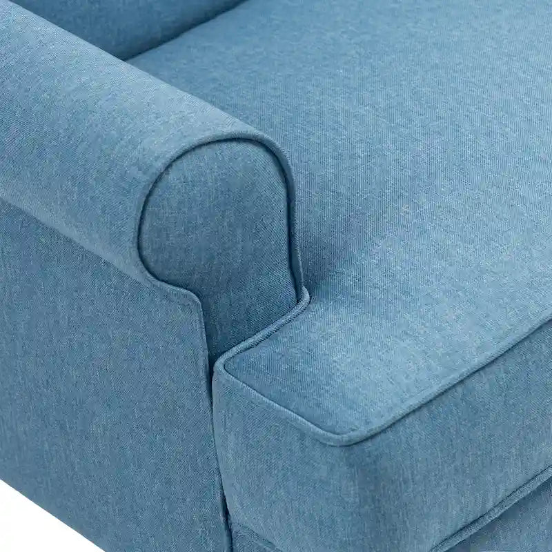 Set di 2 Poltrone a Orecchioni da Soggiorno Eleganti con Rivestimento in Tessuto