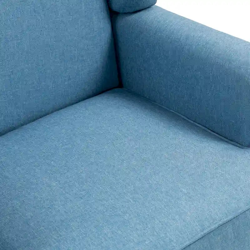 Set di 2 Poltrone a Orecchioni da Soggiorno Eleganti con Rivestimento in Tessuto