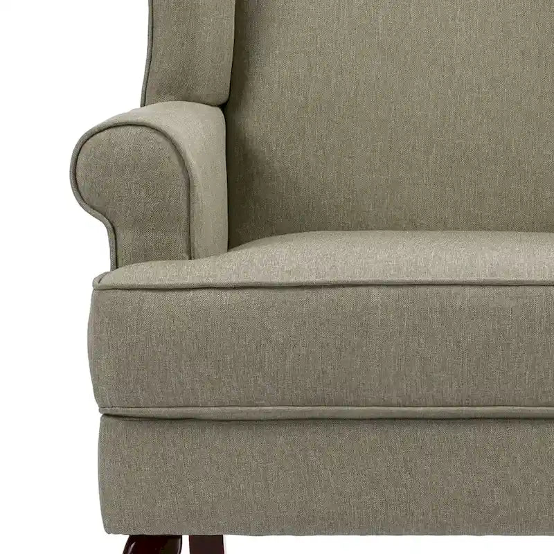 Set di 2 Poltrone a Orecchioni da Soggiorno Eleganti con Rivestimento in Tessuto