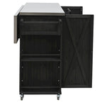 Isola da cucina per esterno, in legno di abete rustico con piano in acciaio inossidabile e vani intelligenti