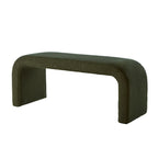 Set di 3 Panchine Moderne a U Pouf Teddy per Ingresso, Fondo Letto Camera da Letto, Set di 3 Piccoli Poggiapiedi Divano
