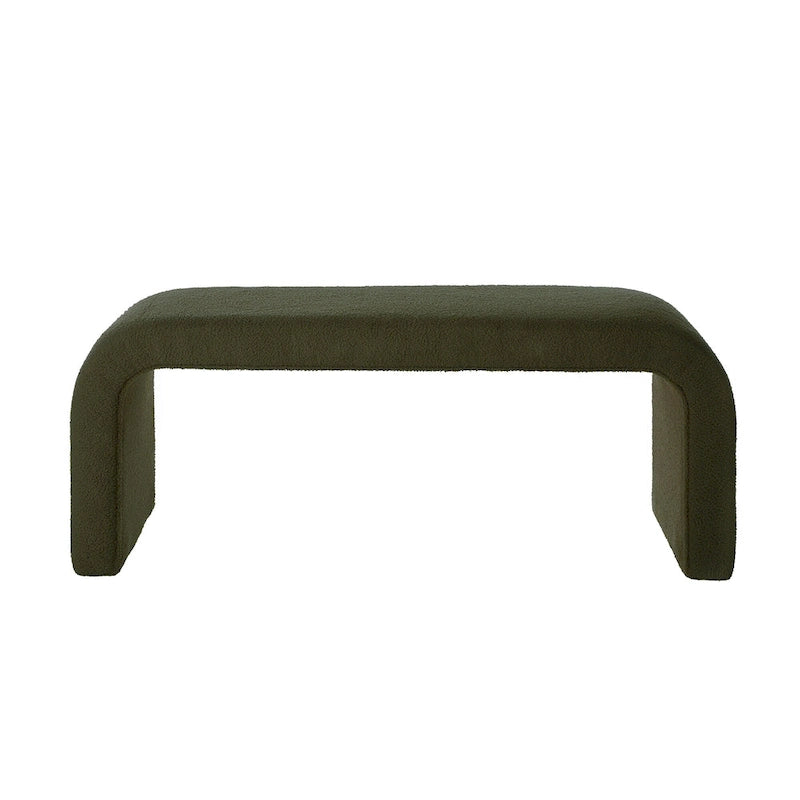 Set di 3 Panchine Moderne a U Pouf Teddy per Ingresso, Fondo Letto Camera da Letto, Set di 3 Piccoli Poggiapiedi Divano