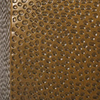 Tavolino laterale geometrico Pamsha in ferro martellato di