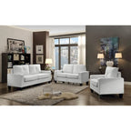 Divano dritto Newbury da 58 pollici con braccioli svasati in similpelle - 32 L x 58 P x 36 H
