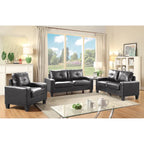 Divano dritto Newbury da 58 pollici con braccioli svasati in similpelle - 32 L x 58 P x 36 H
