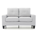 Divano dritto Newbury da 58 pollici con braccioli svasati in similpelle - 32 L x 58 P x 36 H