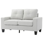 Divano dritto Newbury da 58 pollici con braccioli svasati in similpelle - 32 L x 58 P x 36 H