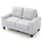 Divano dritto Newbury da 58 pollici con braccioli svasati in similpelle - 32 L x 58 P x 36 H