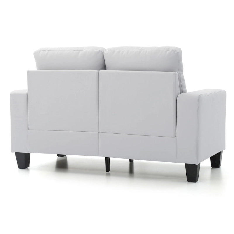 Divano dritto Newbury da 58 pollici con braccioli svasati in similpelle - 32 L x 58 P x 36 H