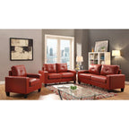 Divano dritto Newbury da 58 pollici con braccioli svasati in similpelle - 32 L x 58 P x 36 H