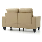 Divano dritto Newbury da 58 pollici con braccioli svasati in similpelle - 32 L x 58 P x 36 H