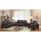 Divano dritto Newbury da 58 pollici con braccioli svasati in similpelle - 32 L x 58 P x 36 H