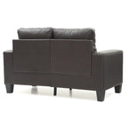 Divano dritto Newbury da 58 pollici con braccioli svasati in similpelle - 32 L x 58 P x 36 H