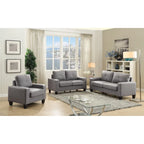 Divano dritto Newbury da 58 pollici con braccioli svasati in similpelle - 32 L x 58 P x 36 H