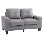 Divano dritto Newbury da 58 pollici con braccioli svasati in similpelle - 32 L x 58 P x 36 H