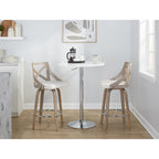 Charlotte 24 Sgabello da bancone ad altezza fissa con gambe in legno curvato (set da 2)