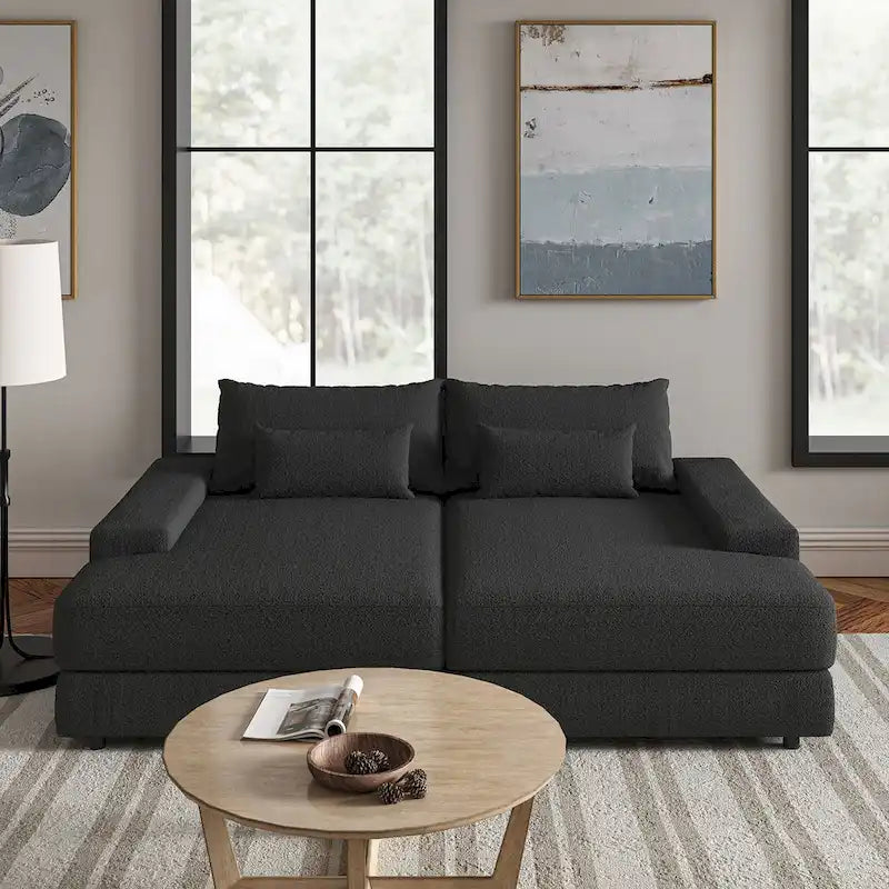 Conradus Modren Oversize 57  Deep Square Arm Sofa by  