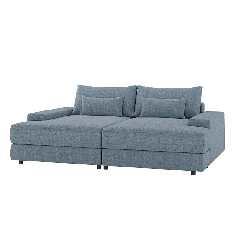 Divano Conradus Modren Oversize 57 con braccioli quadrati profondi di