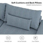 Divano Conradus Modren Oversize 57 con braccioli quadrati profondi di