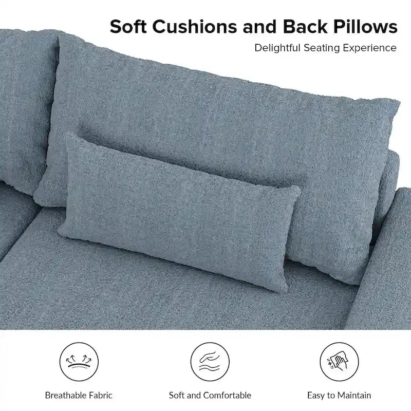 Divano Conradus Modren Oversize 57 con braccioli quadrati profondi di