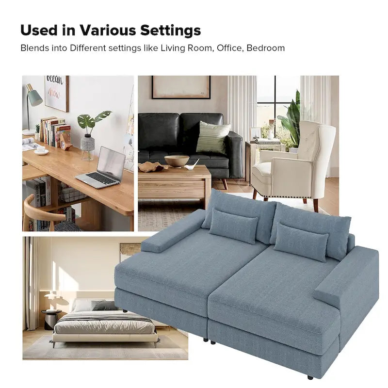 Divano Conradus Modren Oversize 57 con braccioli quadrati profondi di