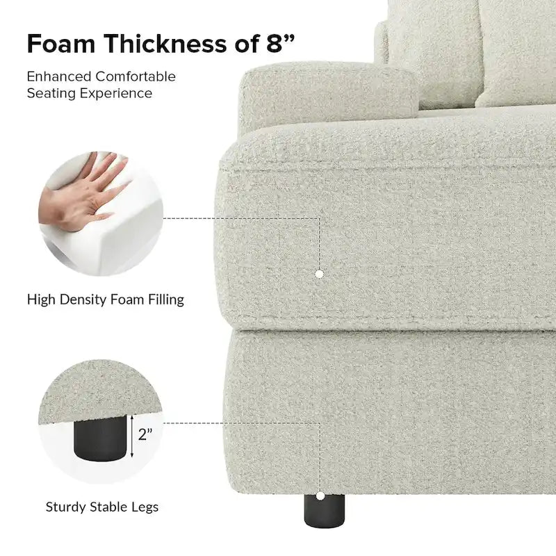 Divano Conradus Modren Oversize 57 con braccioli quadrati profondi di