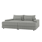 Divano Conradus Modren Oversize 57 con braccioli quadrati profondi di