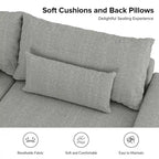 Divano Conradus Modren Oversize 57 con braccioli quadrati profondi di