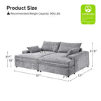 Divano Conradus Modren Oversize 57 con braccioli quadrati profondi di