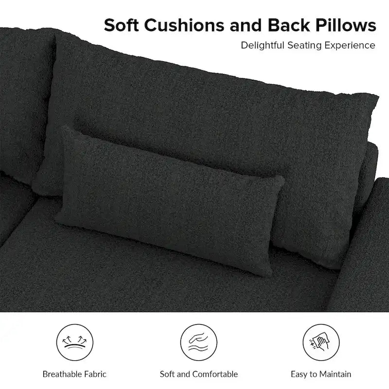 Divano Conradus Modren Oversize 57 con braccioli quadrati profondi di