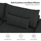 Divano Conradus Modren Oversize 57 con braccioli quadrati profondi di