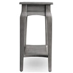 Tavolino Stretto in Legno Grigio per Poltrona