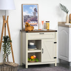 Mobile contenitore rustico con anta a scomparsa/Madia moderna stile "farmhouse" per cucina e sala da pranzo