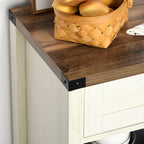 Mobile contenitore rustico con anta a scomparsa/Madia moderna stile "farmhouse" per cucina e sala da pranzo