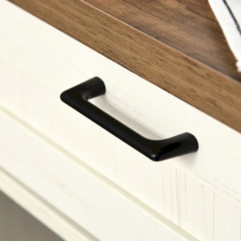 Mobile contenitore rustico con anta a scomparsa/Madia moderna stile "farmhouse" per cucina e sala da pranzo