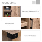 Mobile contenitore rustico con anta a scomparsa/Madia moderna stile "farmhouse" per cucina e sala da pranzo