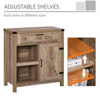 Mobile contenitore rustico con anta a scomparsa/Madia moderna stile "farmhouse" per cucina e sala da pranzo