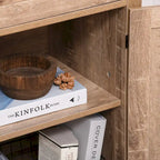 Mobile contenitore rustico con anta a scomparsa/Madia moderna stile "farmhouse" per cucina e sala da pranzo