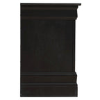 Comodino tradizionale Louis Philippe in legno con 2 cassetti