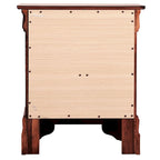 Comodino tradizionale Louis Philippe in legno con 2 cassetti